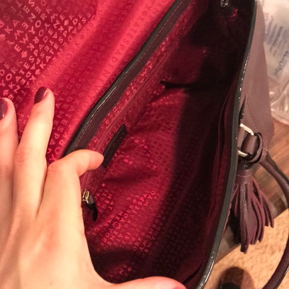 🌿ALL MUST GO🌿 Eggplant Kate Spade purse - Picture 4 of 8